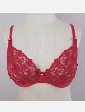 WACOAL Vintage Embroidered Lace Tapestry Bra 34C